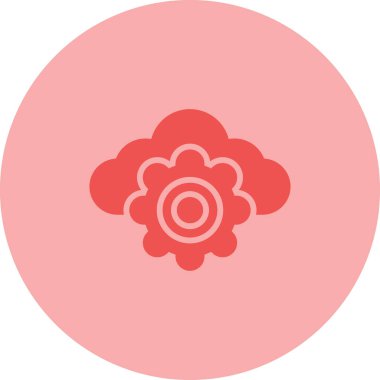 Bir çiçek simgesinin vektör illüstrasyonu