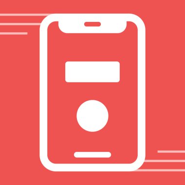 akıllı telefon simgesi soyut arkaplanda izole edildi