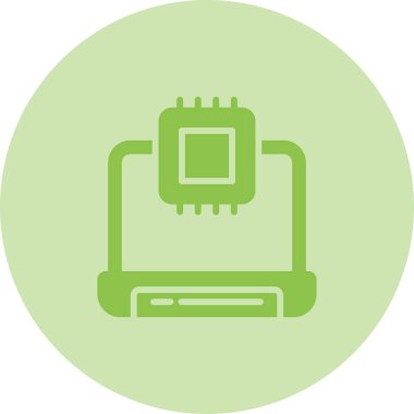 İşlemci. Web simgesi basit illüstrasyon