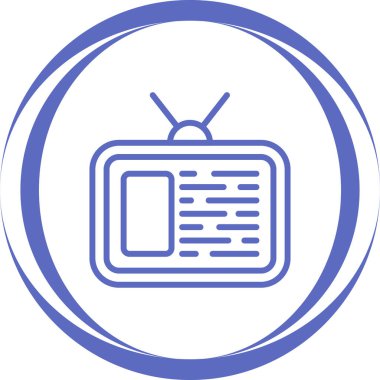 Televizyon simgesinin vektör illüstrasyonu