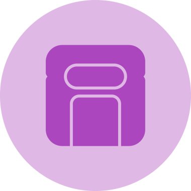 Çanta. Web simgesi basit illüstrasyon