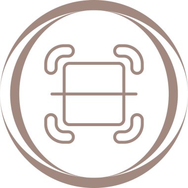 İnsansız hava aracının modern bir simgesinin vektör çizimi