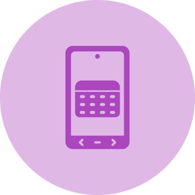 Cep telefonu simgesi, vektör illüstrasyonu