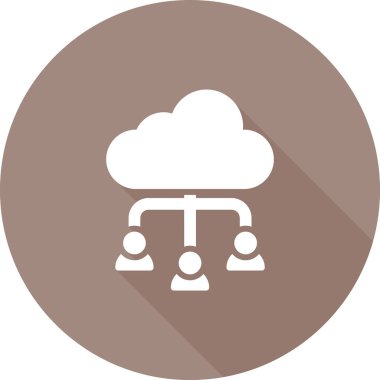 Bulut hesaplama simgesi vektör illüstrasyonu