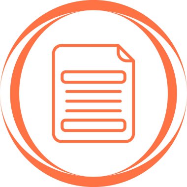 Belge simgesinin vektör illüstrasyonu