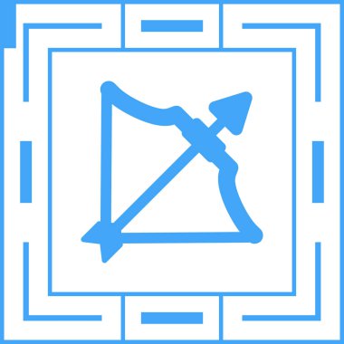 Eros 'un yay ağ ikonu vektör illüstrasyonu