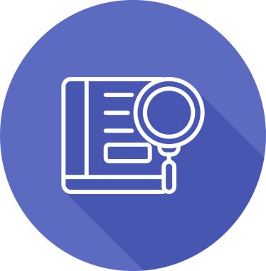 Büyüteç düz vektör simgesi