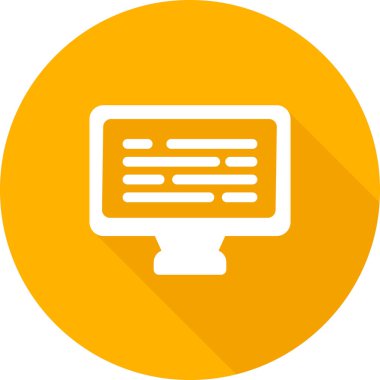 Masaüstü Bilgisayar Web simgesi vektör çizimi