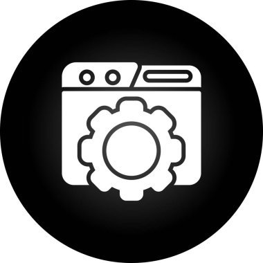 çamaşır makinesi simgesi modada düz stil izole edilmiş arkaplan vektörü çizimi.