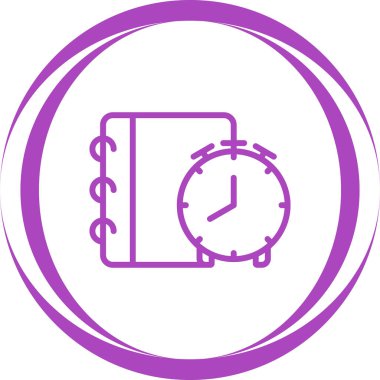 Saat simgesinin vektör illüstrasyonu