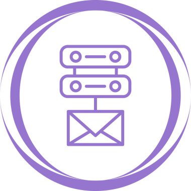 Eşsiz E- posta Vektör Satırı Simgesi