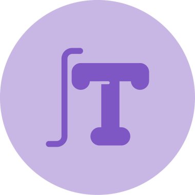 Bir harf simgesinin vektör illüstrasyonu