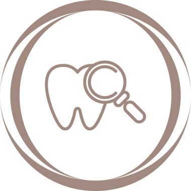 Moda tarzında izole edilmiş diş simgesi