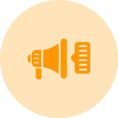 Konuşmacı. Web simgesi basit illüstrasyon