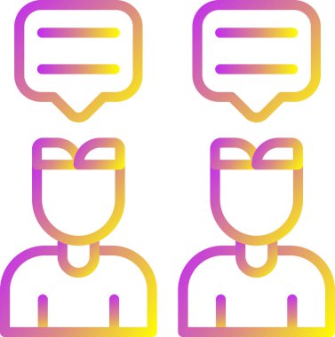 Konuş. Web simgesi basit illüstrasyon