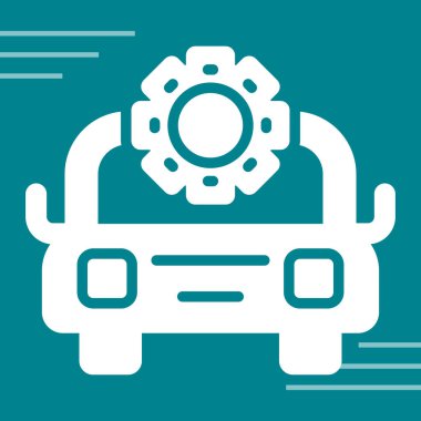 Moda biçimi izole edilmiş arkaplanda otomatik servis simgesi