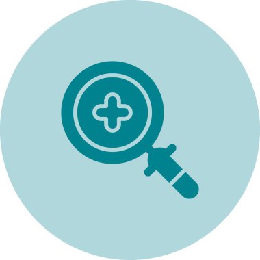 Büyüteç. Web simgesi vektör illüstrasyonu