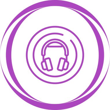 kulaklık simgesi çizimi, vektör 