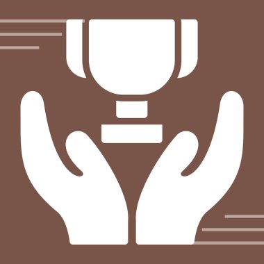 Kupa ikonunu tutan eller