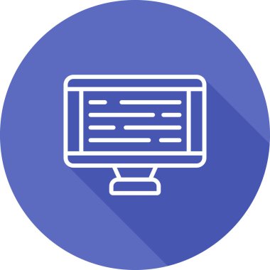 Masaüstü Bilgisayar Web simgesi vektör çizimi