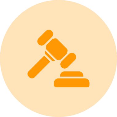 Mahkeme. Web simgesi basit illüstrasyon