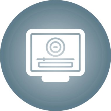 Masaüstü Bilgisayar Web simgesi vektör çizimi