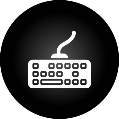 Elektronik devre simgesi. Beyaz arkaplanda internet düğmesi.