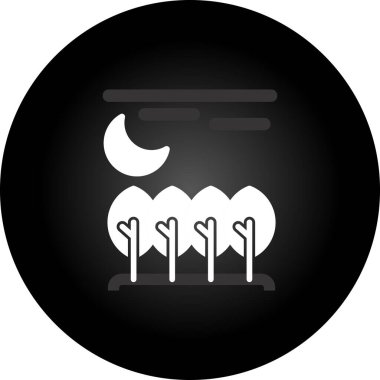 Ay ve yıldız ikonunun vektör illüstrasyonu