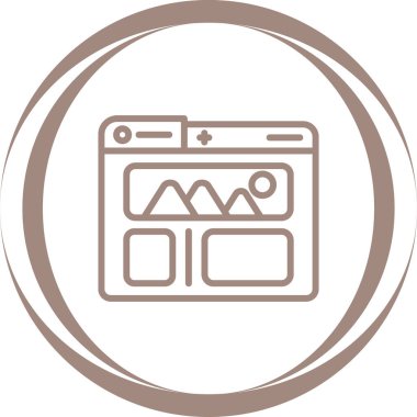 tarayıcı simgesi vektör illüstrasyonu