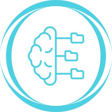 Beyin. Web simgesi basit illüstrasyon