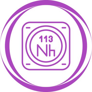 Benzersiz kimyasal element vektör simgesi