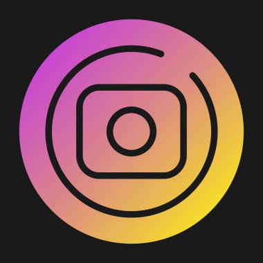 Kamera simgesi, vektör illüstrasyonu