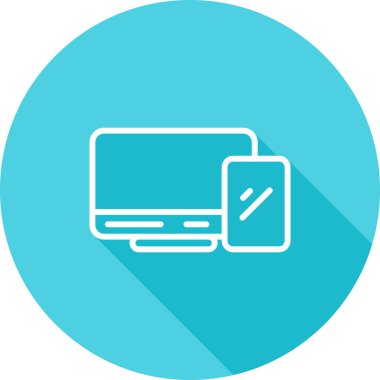 Bilgisayar. Web simgesi basit illüstrasyon