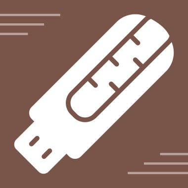 Termometre simgesi. Düz stil