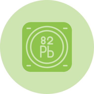 metal kimyasal element simgesi, basit satır biçimi