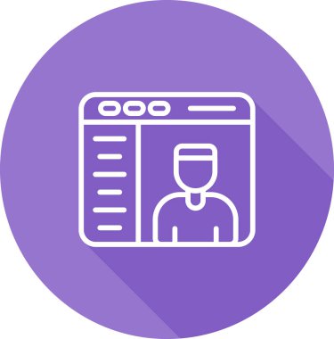 Tarayıcı. Web simgesi basit illüstrasyon