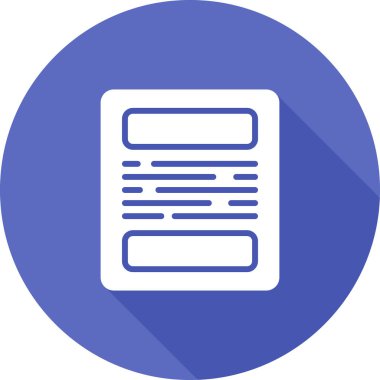 Belge. Web simgesi basit illüstrasyon