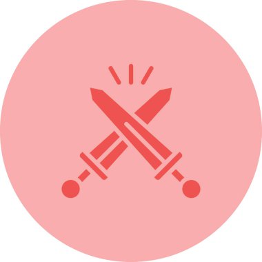 Bir kılıç simgesinin vektör illüstrasyonu