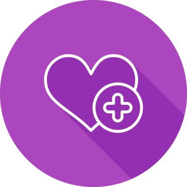 Kalp ikonu vektör illüstrasyonu