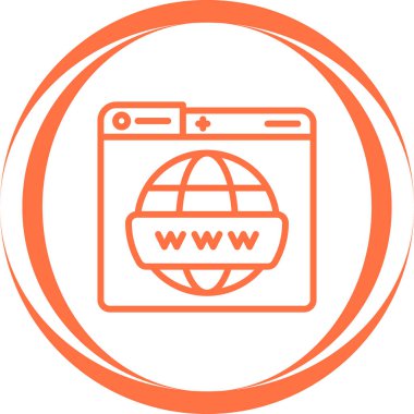 Tarayıcı. Web simgesi basit illüstrasyon