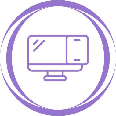 Bilgisayar modern simgesinin vektör illüstrasyonu