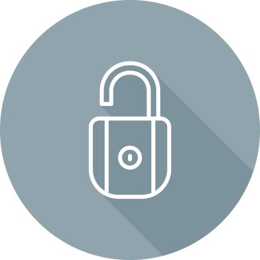 Kilit. Web simgesi basit illüstrasyon