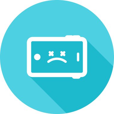 sad face emoticon icon, simple vector illustration