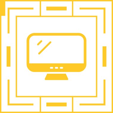 bilgisayar izleme simgesi, vektör illüstrasyonu