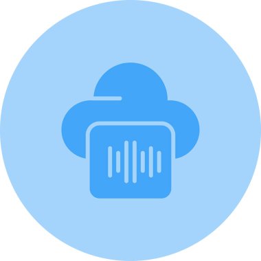 Bulut veri tabanı simgesi katı biçimde