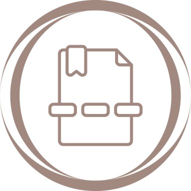 Bir kitap simgesinin vektör illüstrasyonu