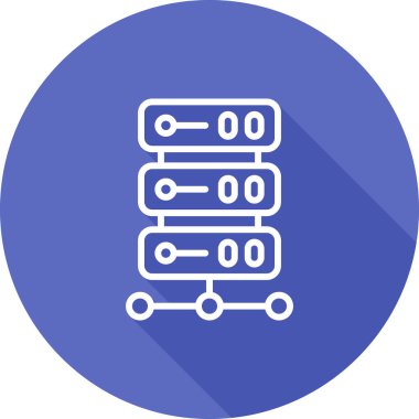 Veri sunucu simgesinin vektör illüstrasyonu