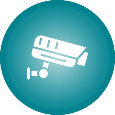 CCTV kamera simgesi, basit vektör illüstrasyonu