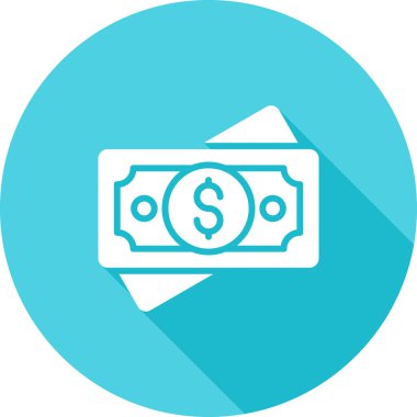 Dolar düz vektör simgesi