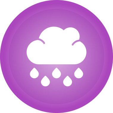 Yağmur. Web simgesi basit illüstrasyon